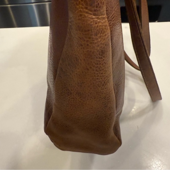 Patricia Nash Poppy Tote Heritage Shoulder Bag, Italian Leather, Tan, Top Zip - Picture 5 of 16